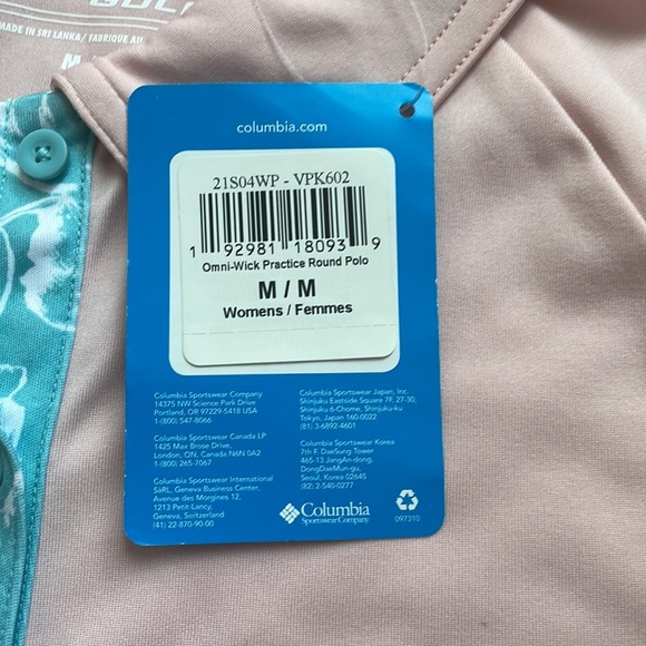 NWT - Columbia golf shirt - Picture 5 of 6